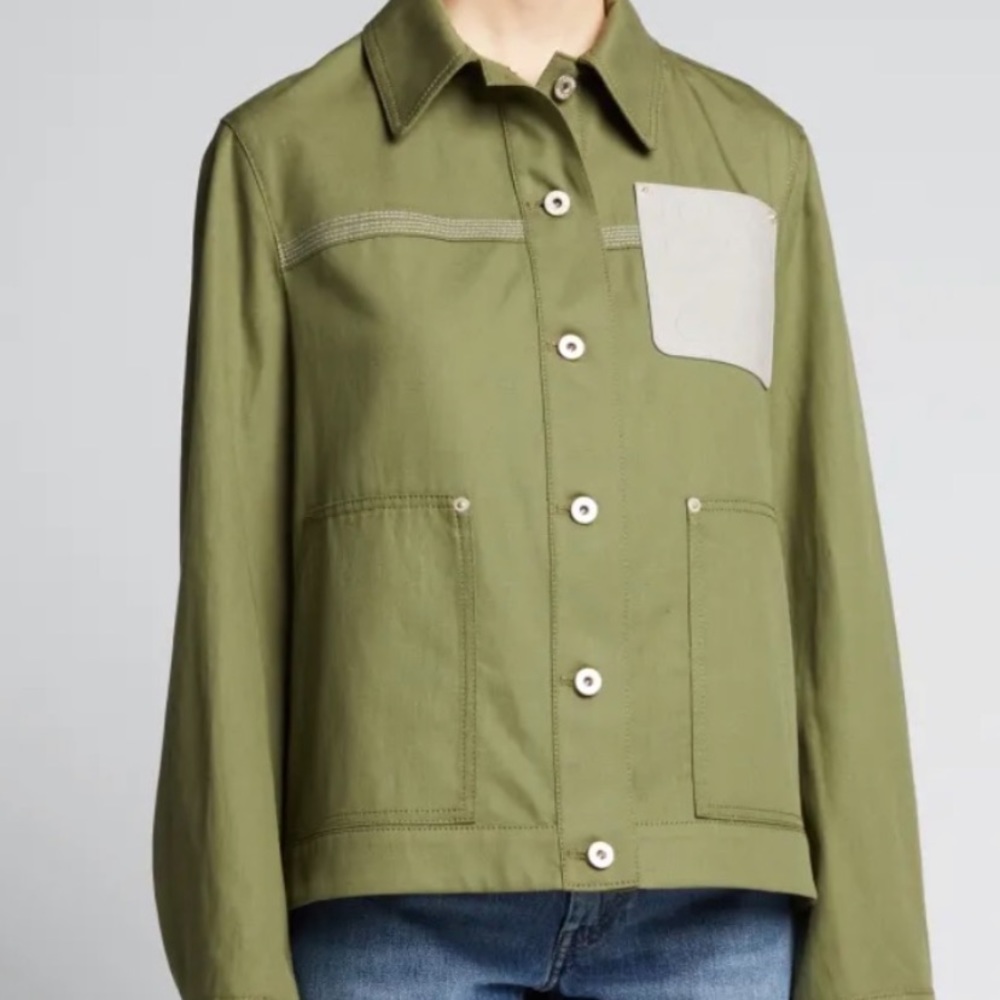 Loewe leather pocket utility jacket